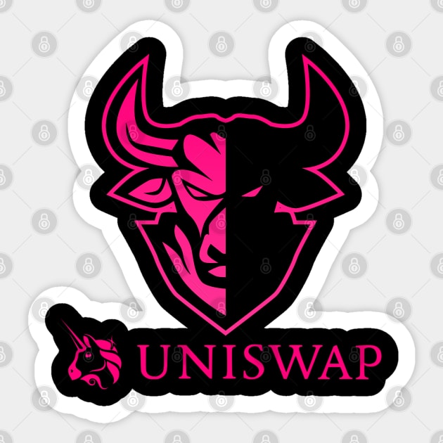 Uniswap UNI coin Crypto coin Crytopcurrency Sticker by JayD World
